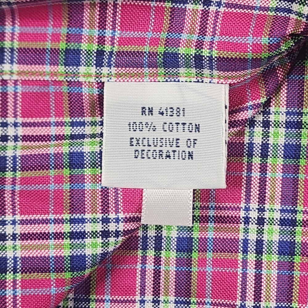 Ralph Lauren Plaid Shirt Men L Pink Multicolor Blue Pony Button Down Long-Sleeve - Picture 10 of 12
